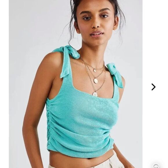 Free People Boulevard Tank in Teal size Small - Picture 1 of 11